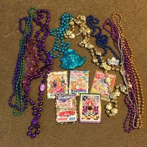Mardi Gras Bead Necklaces and Collectors Cards